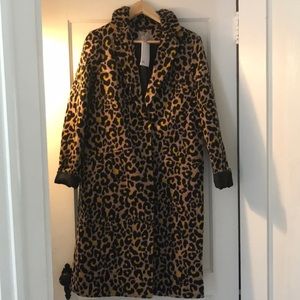 ASOS Design Leopard Coat